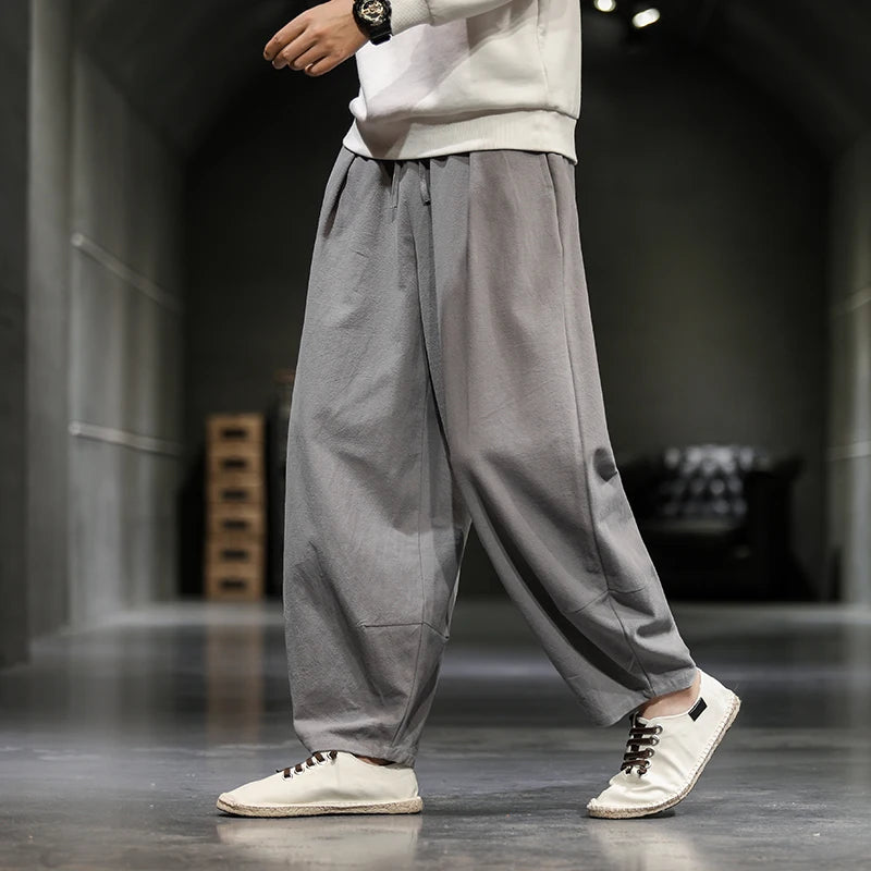 Men's Harem Pants Harajuku Wide-leg Sweatpants Male Cotton Loose Trousers Streetwear Men Woman Casual Pants Korean Fashion