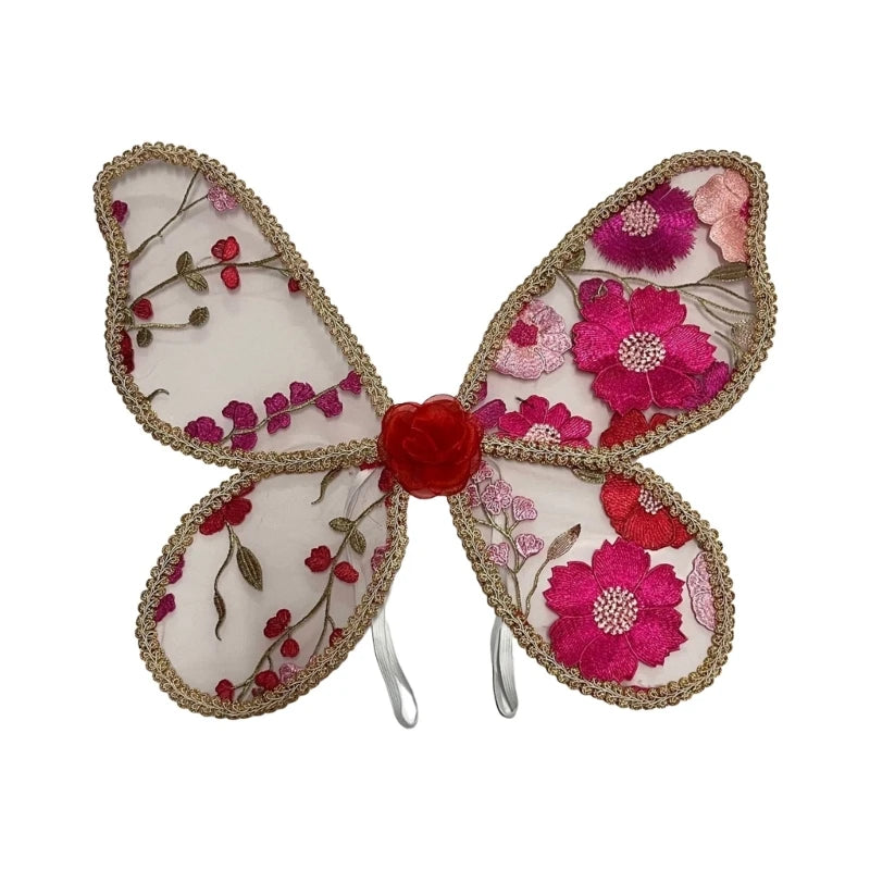 Accesorios de fotografía de alas de mariposa de encaje para niños, para juego creativo