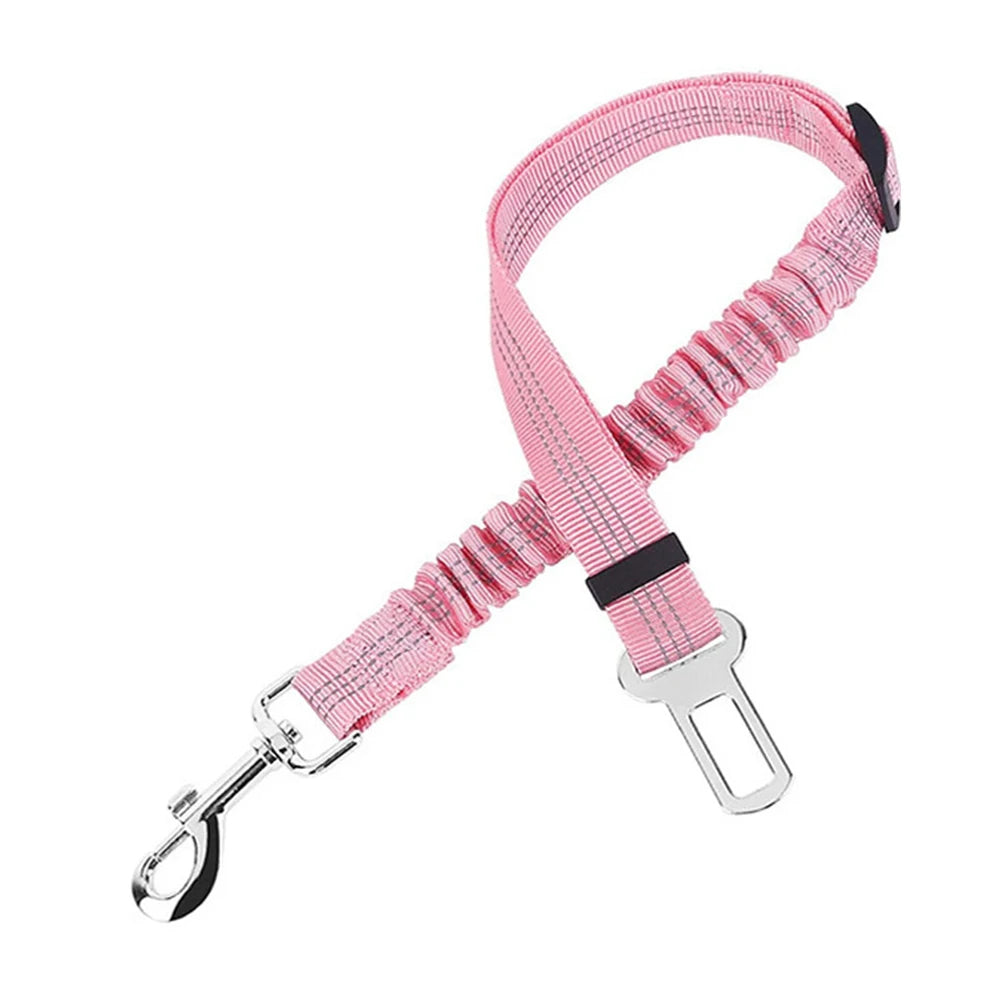 Pet Car Seat Belt Nylon Lead Leash Vehicle  Backseat Safety Belt Adjustable Dogs Harness Collar Outdoor Walking Pet Accessories