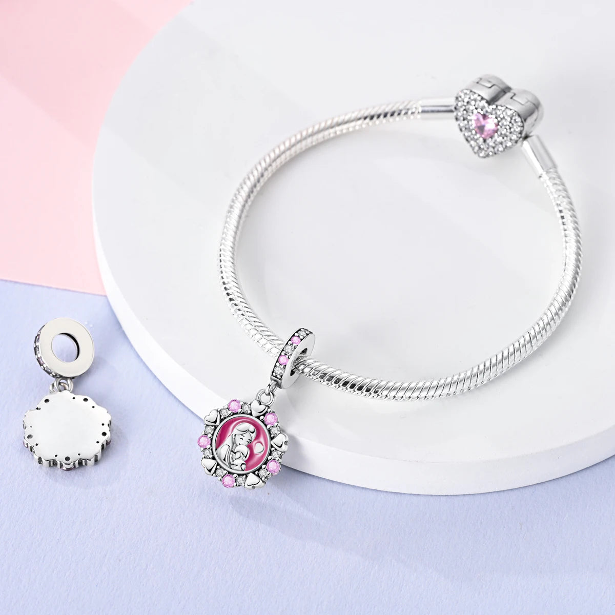 New Arrivals Silver Plated Cute Pet Moon Luminous Firefly Charms Fit Original Bangle Beads Pendent Dangle Bracelet DIY Jewelry