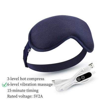 Masajeador ocular eléctrico Compresa caliente Alivio del estrés Calefacción Vibración Masaje Conectar música Relajación Cuidado ocular plegable Gafas inteligentes
