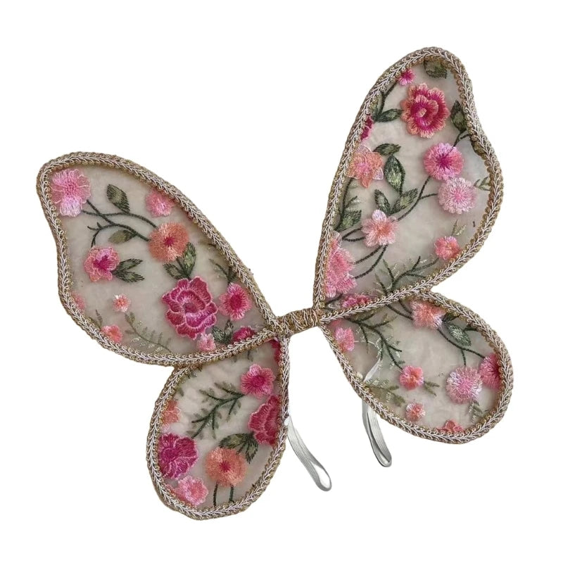 Accesorios de fotografía de alas de mariposa de encaje para niños, para juego creativo