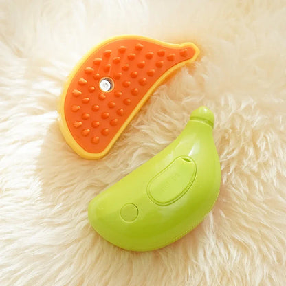 Cepillo de vapor giratorio para gatos y perros, peine eléctrico pulverizador para eliminar el pelo, cepillo de gato de silicona suave para masaje, peine de aseo, accesorios para mascotas