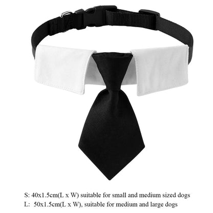 Pet Dog Cat Formal Necktie Tuxedo Bow Tie Black and Red Collar for Dog Cat Pet Accessories Suit for small medium dogs and cats