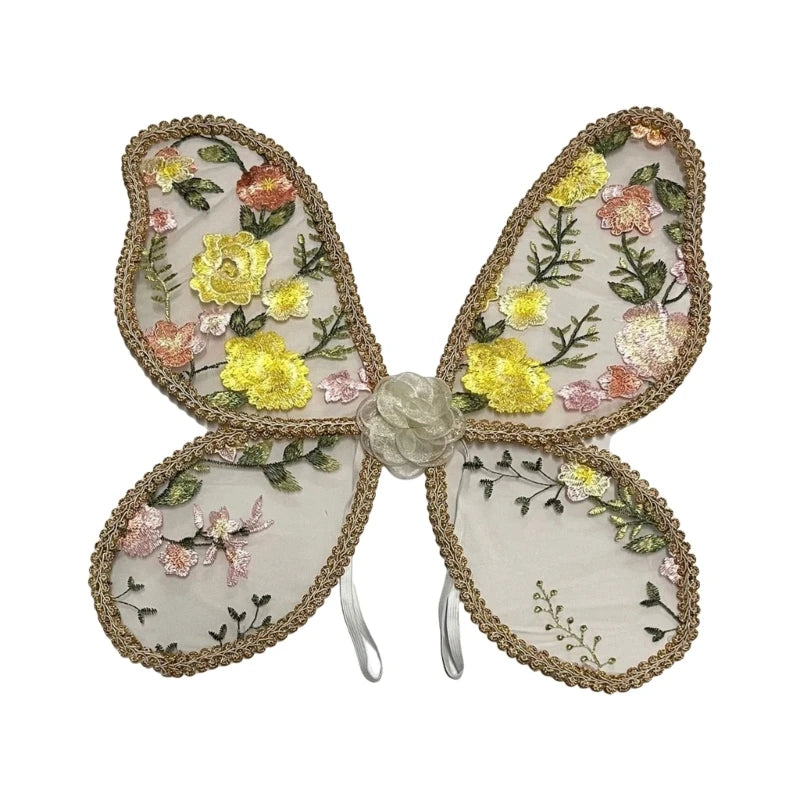 Accesorios de fotografía de alas de mariposa de encaje para niños, para juego creativo