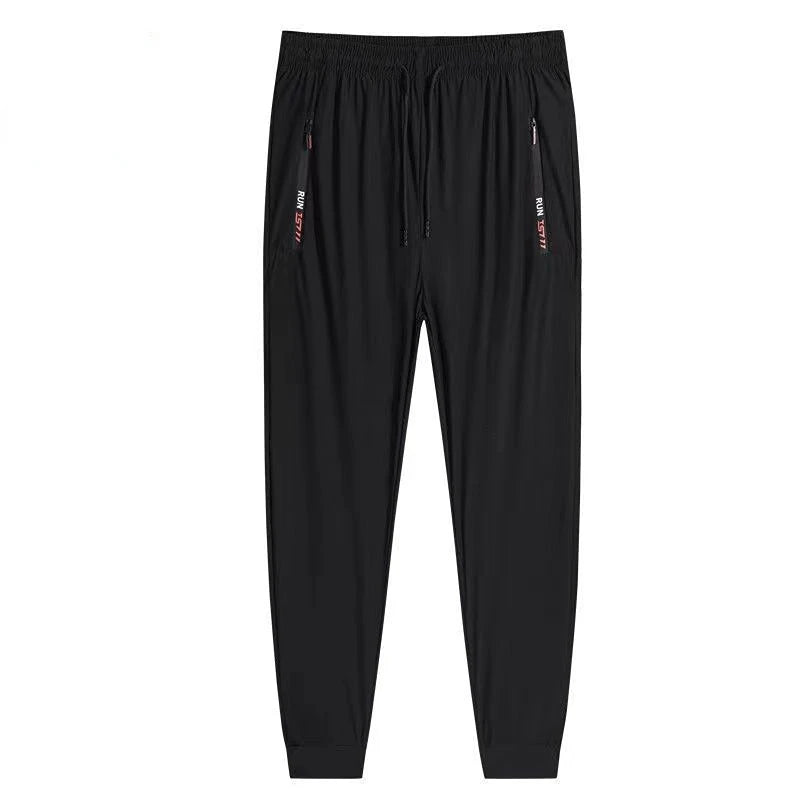 Summer Breathable Mesh Black Sweatpants Men Joggers Sportswear Baggy Trousers Male Casual Track Pants 7XL 8XL