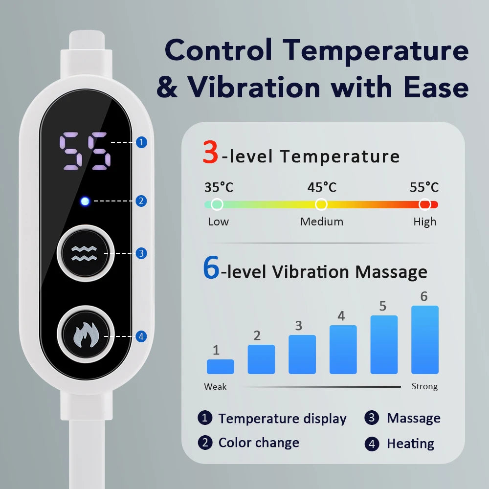 Masajeador ocular eléctrico Compresa caliente Alivio del estrés Calefacción Vibración Masaje Conectar música Relajación Cuidado ocular plegable Gafas inteligentes