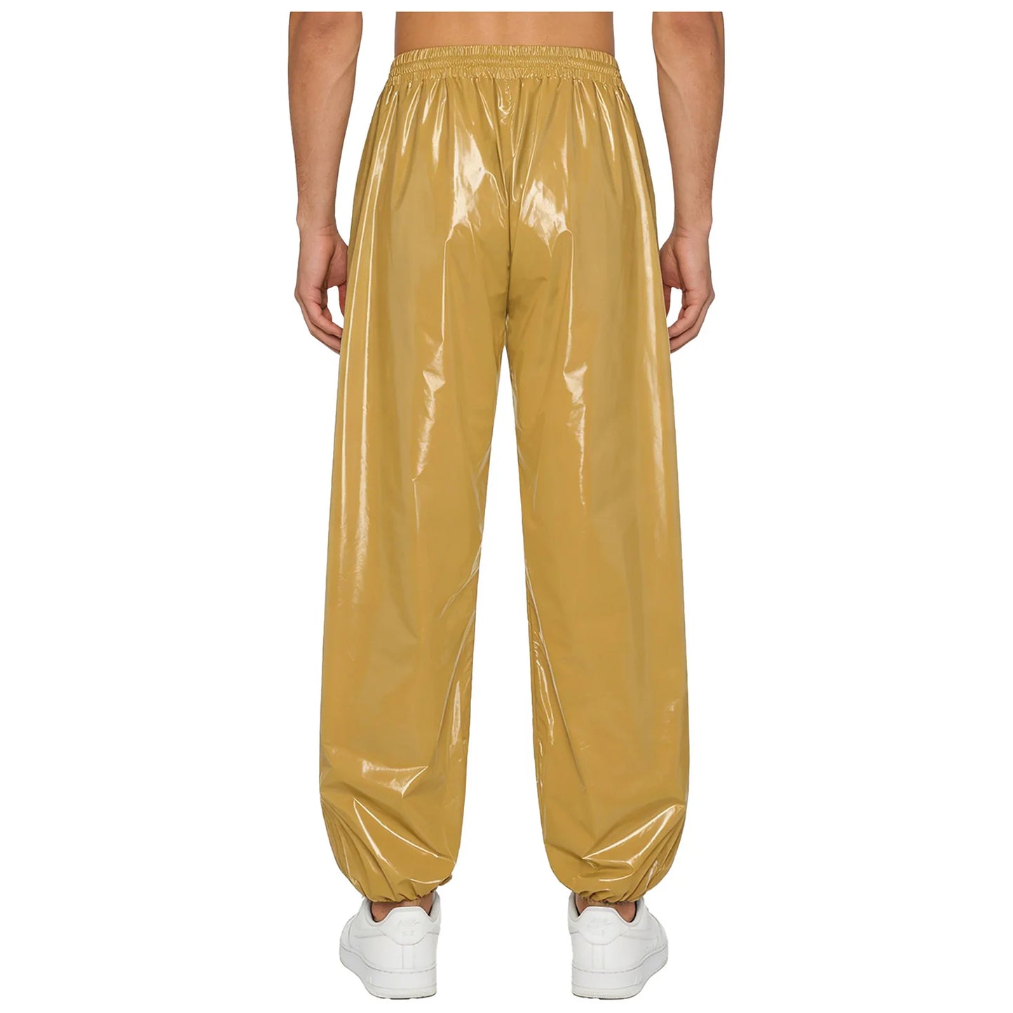 Pantalones Holgados Brillantes para Hombre Y2K con Cordón en la Cintura, Elástico en la Cintura, Bolsillos Laterales, Pantalones de Chándal Holgados y Brillantes, Disfraces de Hip Hop