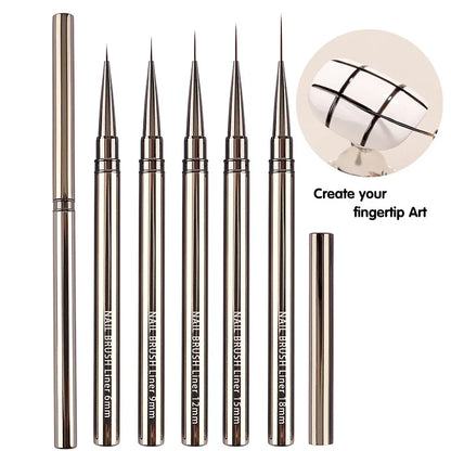 Nails Art Liner Brushes Elongated Lines Striping Drawing Painting  6/9/12/15/18mm Design Pen Professional Manicure Tool New