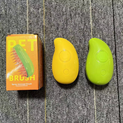 Cepillo de vapor giratorio para gatos y perros, peine eléctrico pulverizador para eliminar el pelo, cepillo de gato de silicona suave para masaje, peine de aseo, accesorios para mascotas