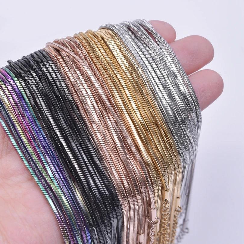 2/5pcs Rainbow Chain New Personalized Multiple Shape Designs Necklace Chains For Jewelry Making DIY 304 Stainless Steel Chains