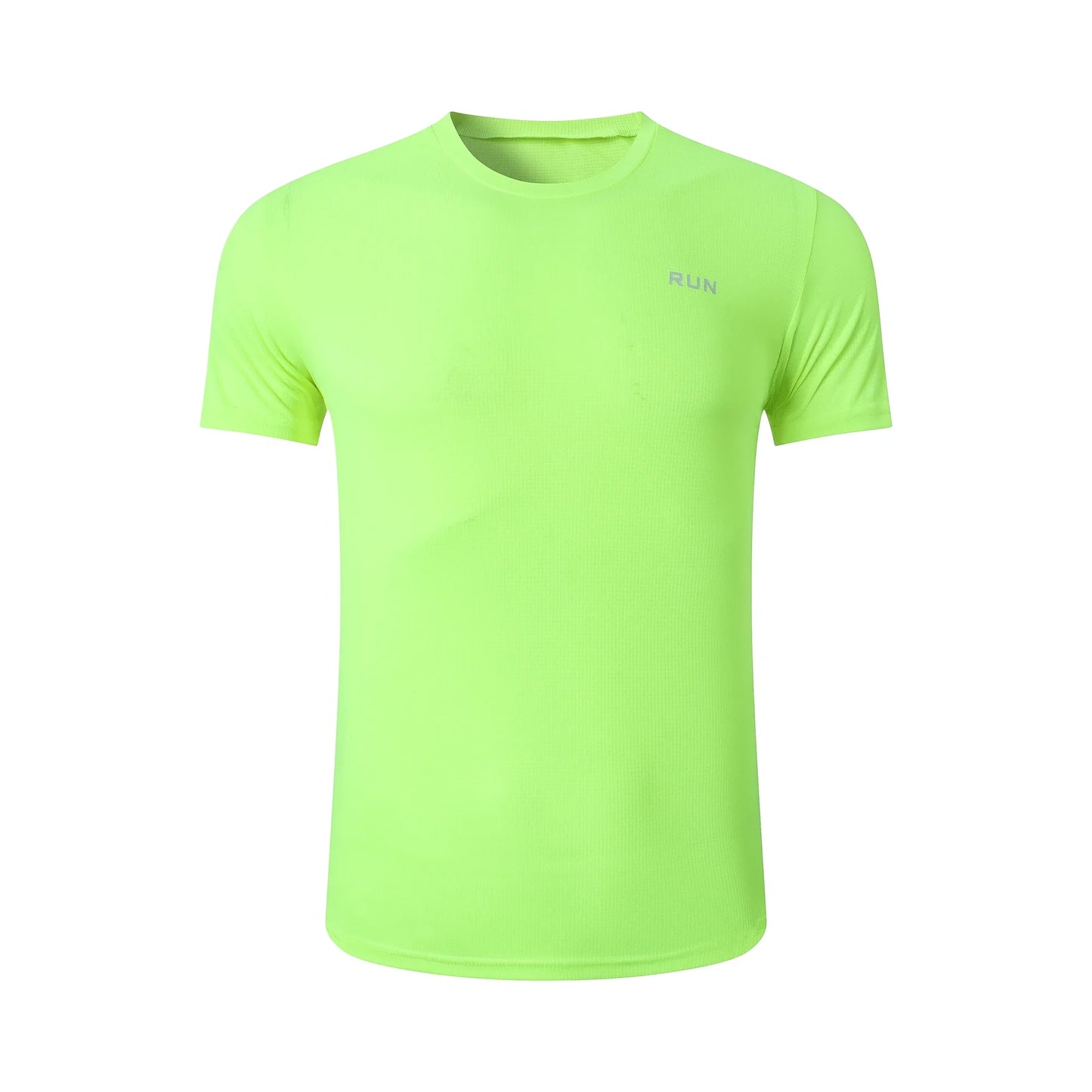Camiseta de verano elástica para hombre, transpirable, de seda helada, de manga corta, casual, de secado rápido, para gimnasio, correr, ropa masculina