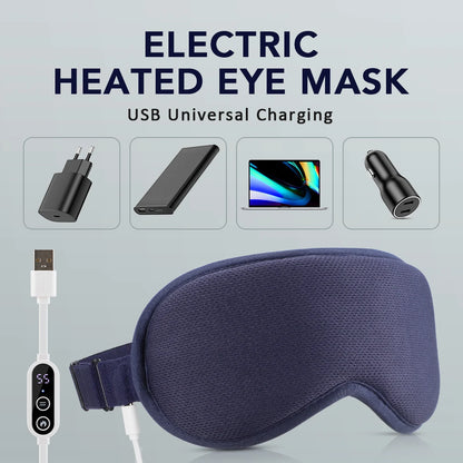 Masajeador ocular eléctrico Compresa caliente Alivio del estrés Calefacción Vibración Masaje Conectar música Relajación Cuidado ocular plegable Gafas inteligentes