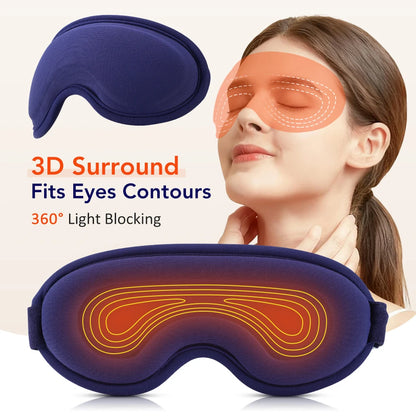 Masajeador ocular eléctrico Compresa caliente Alivio del estrés Calefacción Vibración Masaje Conectar música Relajación Cuidado ocular plegable Gafas inteligentes
