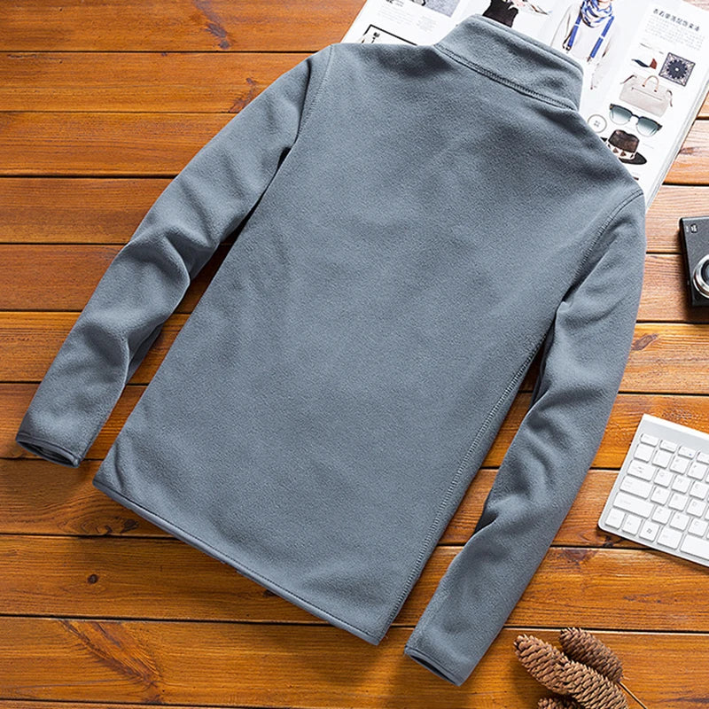 Man Tactical Fleece Softshell Jacket Thermal Sporting Male Tourism Mountain Coats Outdoor Hiking Windproof Zipper Jackets Men