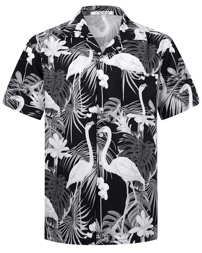 Camisas Hawaianas de Verano para Hombre, Manga Corta, Botones, Estampado de Árboles de Coco, Camisa Casual de Playa Aloha Tallas Grandes 6XL, Ropa para Hombre