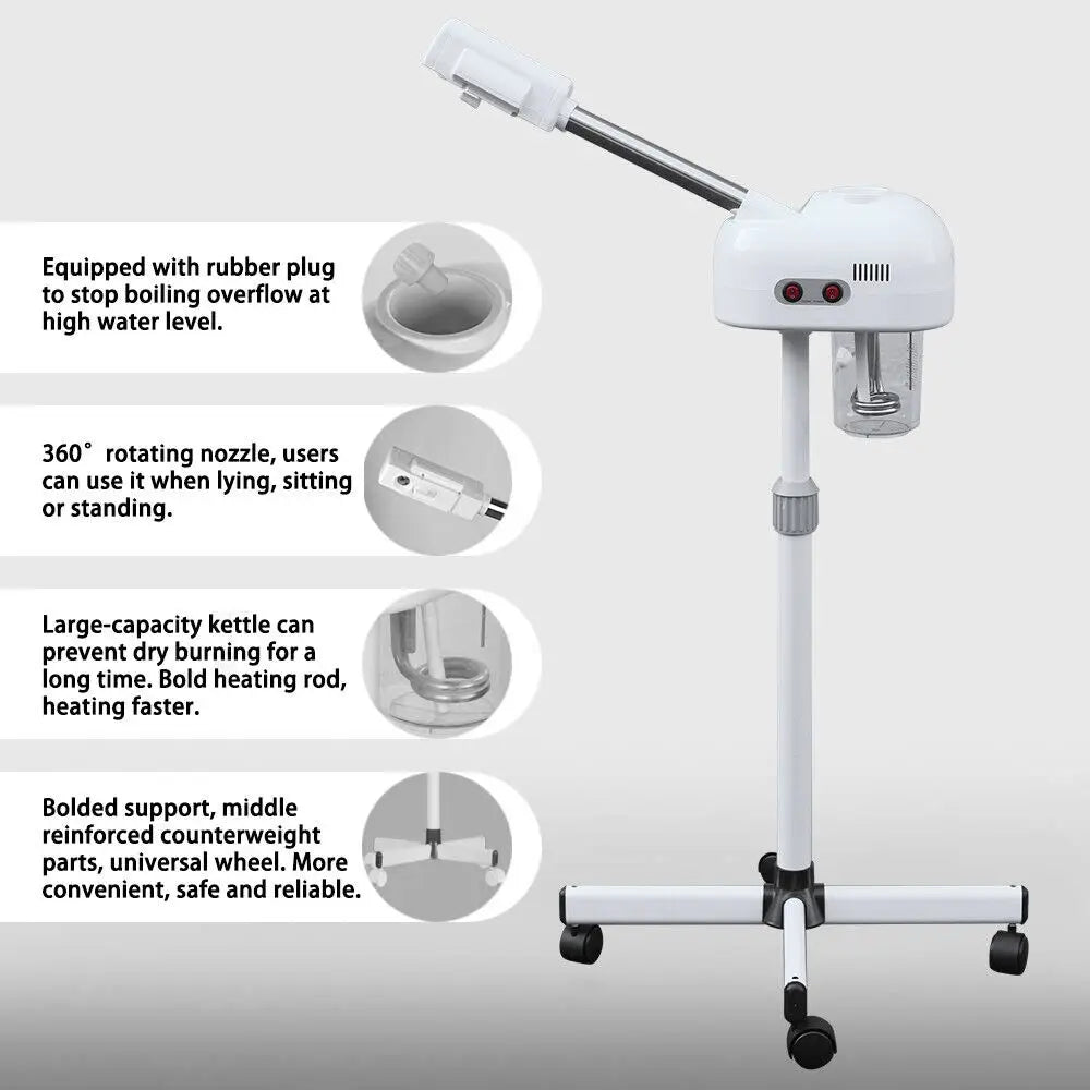 Vaporizador Facial para Salón de Belleza Spa Equipo de Belleza Sauna Cuidado de la Piel Máquina de Ozono