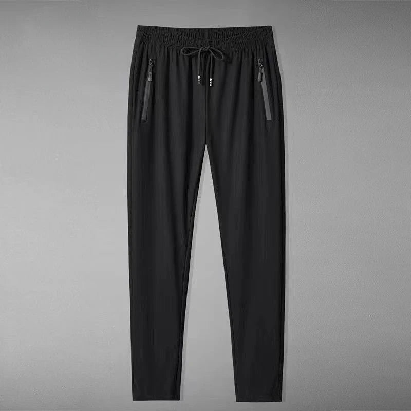 Summer Breathable Mesh Black Sweatpants Men Joggers Sportswear Baggy Trousers Male Casual Track Pants 7XL 8XL