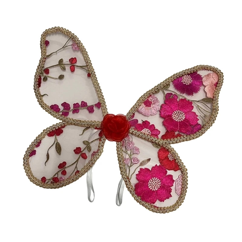 Accesorios de fotografía de alas de mariposa de encaje para niños, para juego creativo