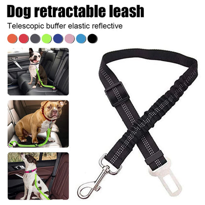 Pet Car Seat Belt Nylon Lead Leash Vehicle  Backseat Safety Belt Adjustable Dogs Harness Collar Outdoor Walking Pet Accessories