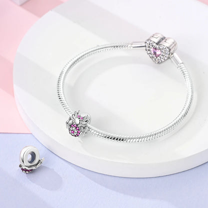 New Arrivals Silver Plated Cute Pet Moon Luminous Firefly Charms Fit Original Bangle Beads Pendent Dangle Bracelet DIY Jewelry