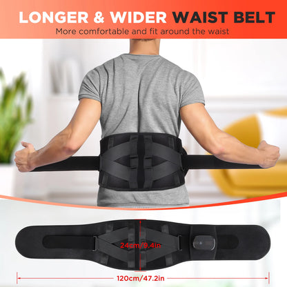 Cinturón Masajeador Vibratorio Calefactor, Soporte de Cintura con Compresas Calientes de Luz Roja, Masajeador de Espalda, Cinturón de Soporte Lumbar