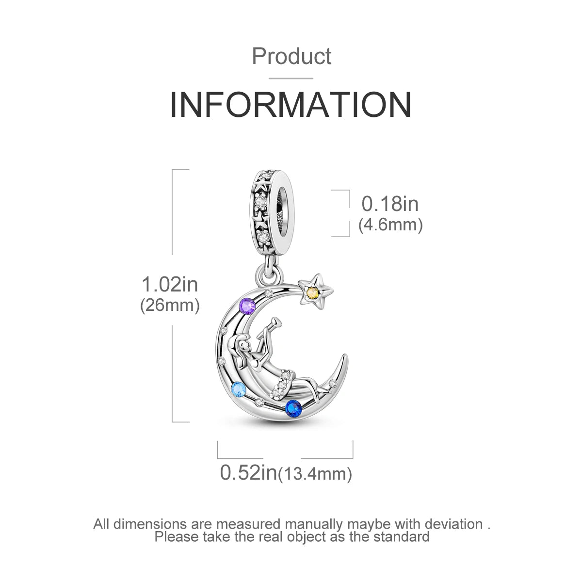 New Arrivals Silver Plated Cute Pet Moon Luminous Firefly Charms Fit Original Bangle Beads Pendent Dangle Bracelet DIY Jewelry