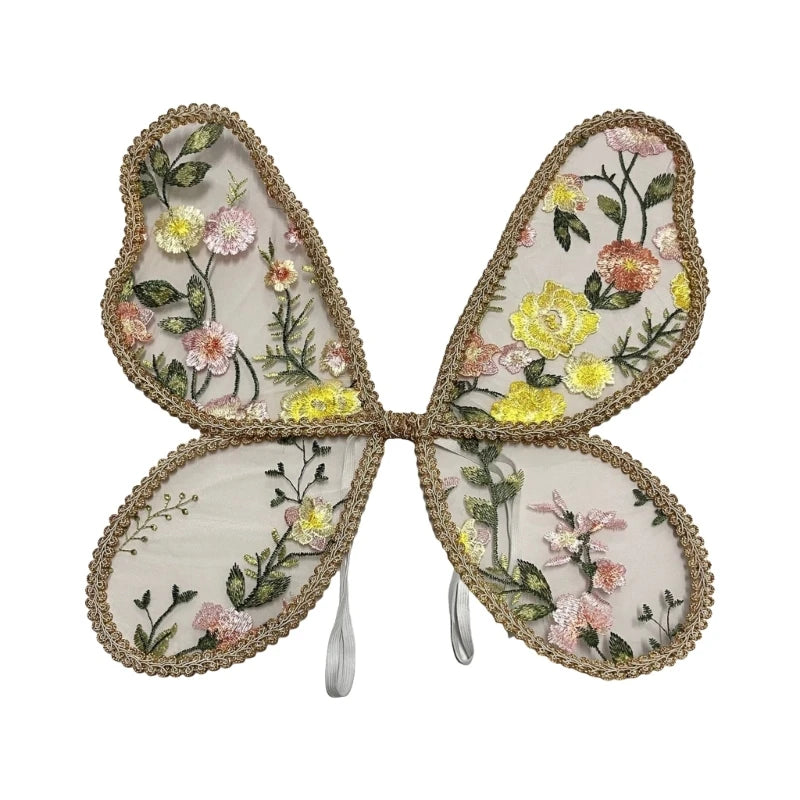 Accesorios de fotografía de alas de mariposa de encaje para niños, para juego creativo