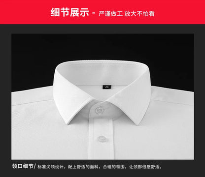 Nueva camisa de manga corta para hombre 7XL8XL de negocios casual sin planchado de alta calidad tallas grandes ropa de carga de moda de primavera y verano