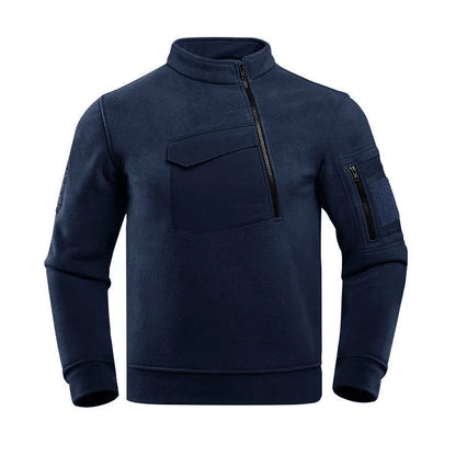 Men's Thermal Polartec Fleece Half Zip Pullover Winter Outdoor Warm Sweater Lightweight Long Sleeve Sweatshirt Military Clothing