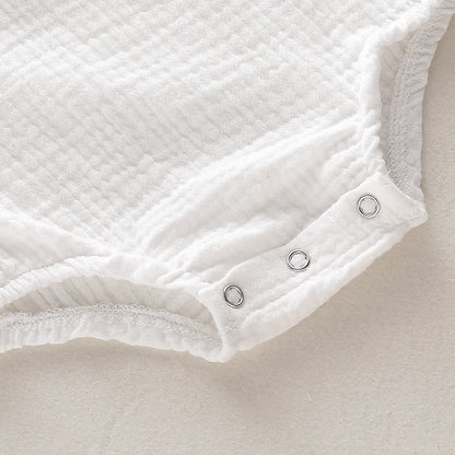 Peleles de bebé de verano 2022 para niños y niñas, body de muselina sin mangas para recién nacidos, ropa de moda para bebé, conjuntos para niños pequeños