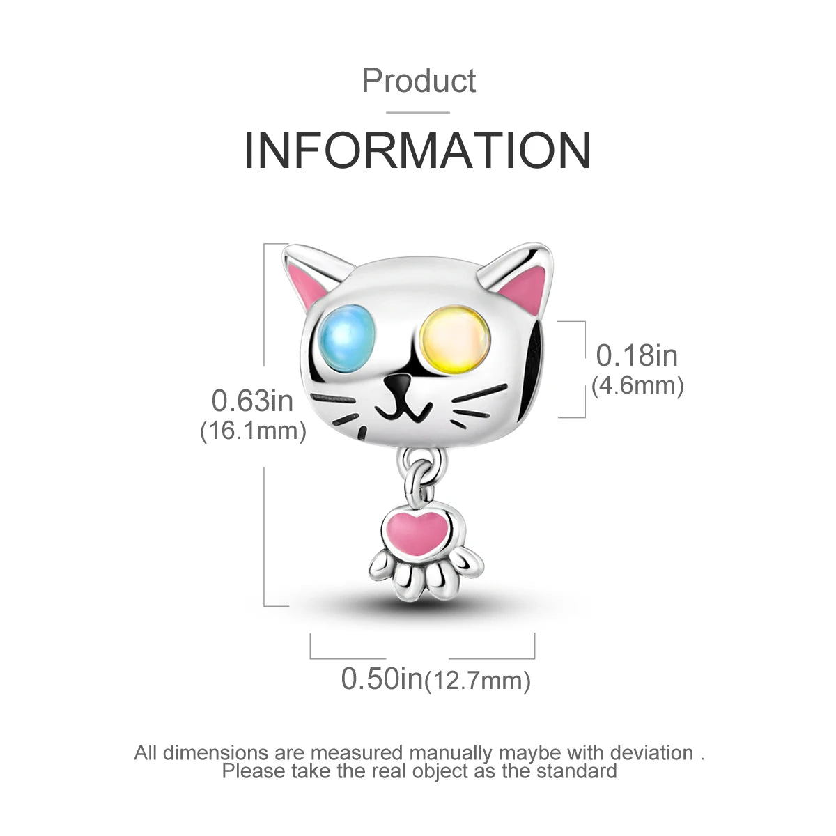 New Arrivals Silver Plated Cute Pet Moon Luminous Firefly Charms Fit Original Bangle Beads Pendent Dangle Bracelet DIY Jewelry