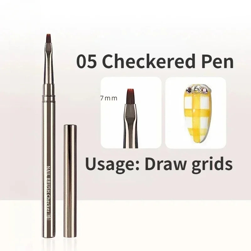 Nails Art Liner Brushes Elongated Lines Striping Drawing Painting  6/9/12/15/18mm Design Pen Professional Manicure Tool New