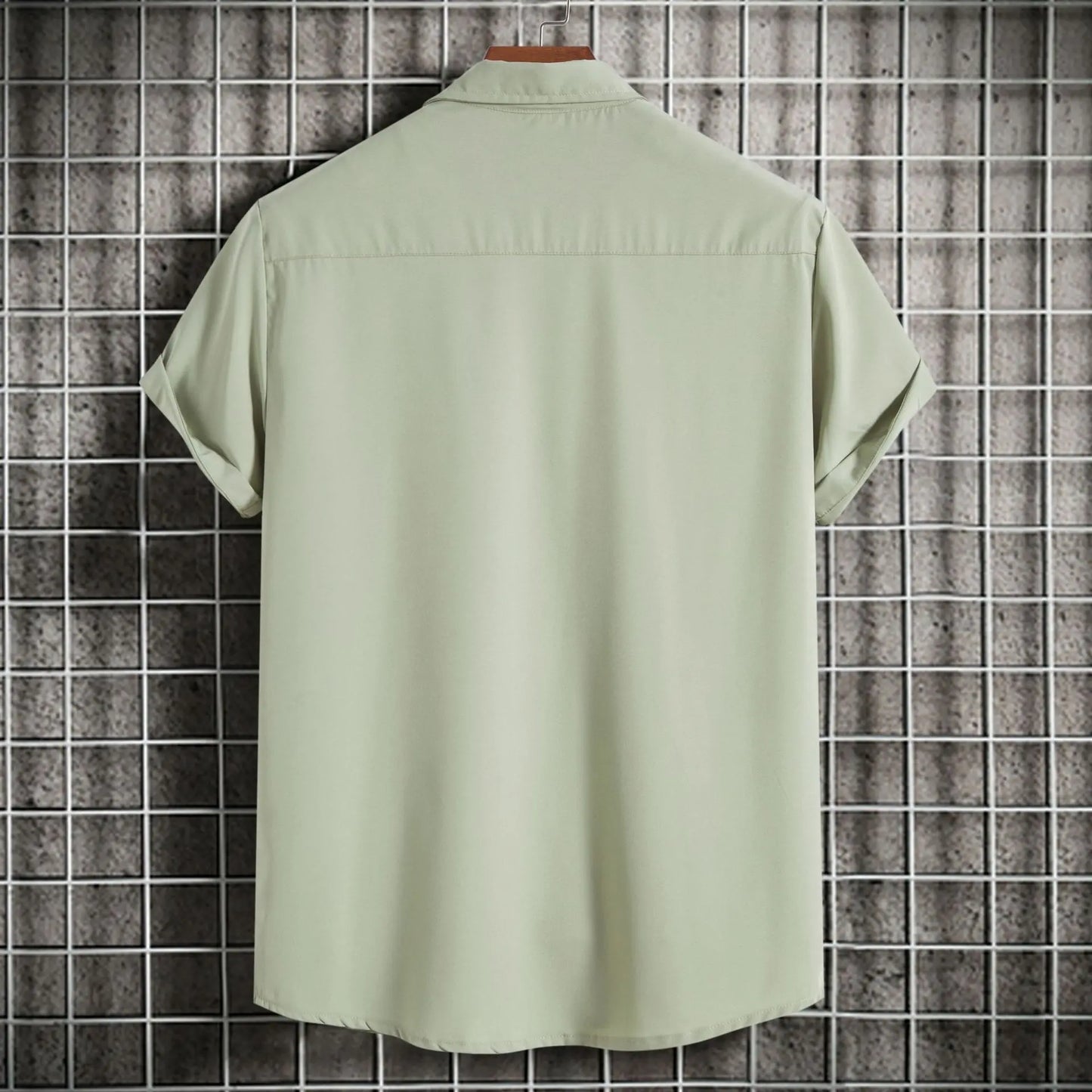 Nuevas camisas de manga corta para hombre, moda, lisas, informales, cárdigan con solapa, tops para hombre, blusa cómoda de un solo botón, camisas de playa de verano