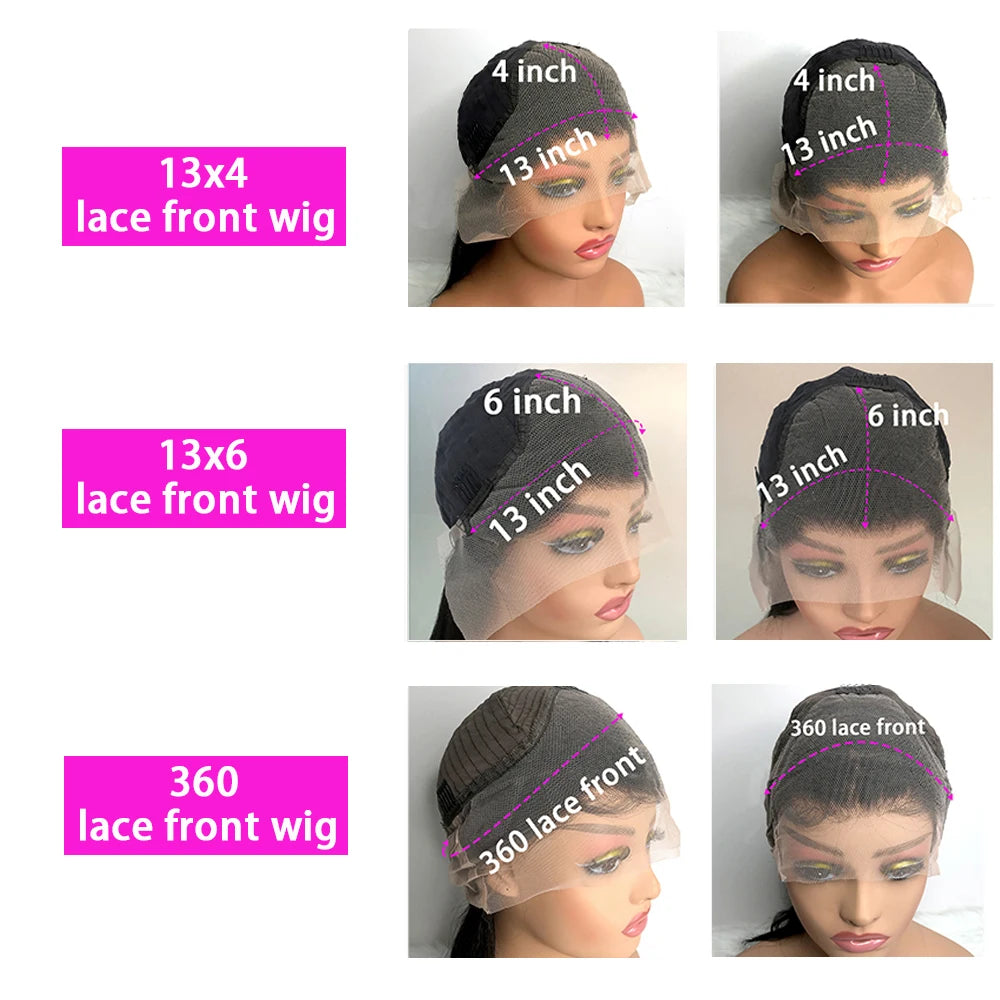 Peluca frontal de encaje transparente HD de 13x4, de cabello humano, onda corporal, densidad 180%, 100 cm (40 pulgadas), con encaje frontal de 13x6, pre-arrancada