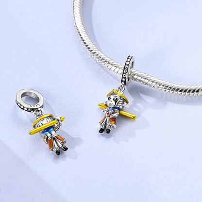 New 925 Sterling Silver Charms Bead Penguin Owl Bow Heart Charm Fit Original Pendant Bracelet Jewelry Making For Women Gift