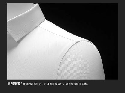 Nueva camisa de manga corta para hombre 7XL8XL de negocios casual sin planchado de alta calidad tallas grandes ropa de carga de moda de primavera y verano
