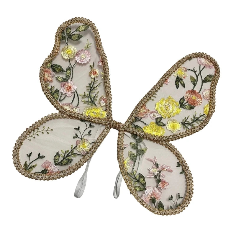 Accesorios de fotografía de alas de mariposa de encaje para niños, para juego creativo