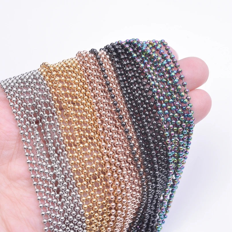 2/5pcs Rainbow Chain New Personalized Multiple Shape Designs Necklace Chains For Jewelry Making DIY 304 Stainless Steel Chains