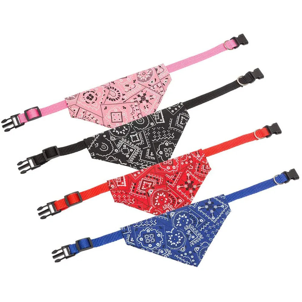 Dog Collar Bandana Scarf Collar Adjustable Dog Bandanas Collar Puppy Cat Neckerchief Pet Accessories for Small Medium Large Dogs