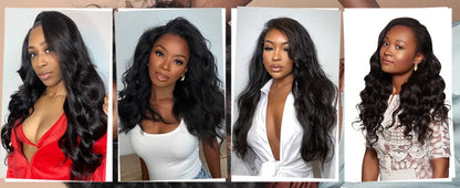 Honey Blonde Highlight Body Wave Crochet Human Hair Pre-Separated Invisble Miracle Knot Braids Feather Crochet Hair Extensions