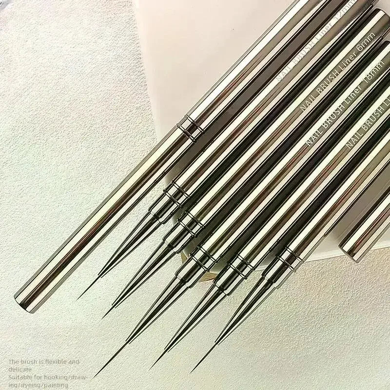 Nails Art Liner Brushes Elongated Lines Striping Drawing Painting  6/9/12/15/18mm Design Pen Professional Manicure Tool New