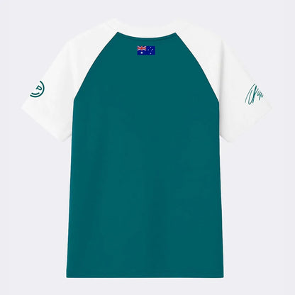Camiseta unisex de calle tipo jersey de manga corta con cuello redondo y diseño Oscar Piastri, de verano, para hombre, con gráfico, de corte holgado