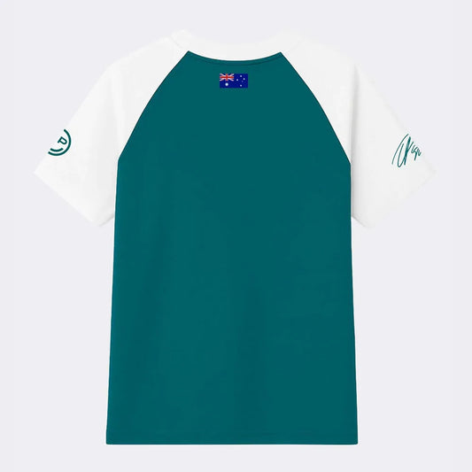 Camiseta unisex de calle tipo jersey de manga corta con cuello redondo y diseño Oscar Piastri, de verano, para hombre, con gráfico, de corte holgado