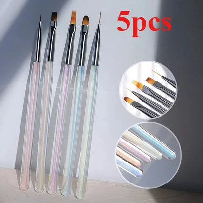 Nails Art Liner Brushes Elongated Lines Striping Drawing Painting  6/9/12/15/18mm Design Pen Professional Manicure Tool New
