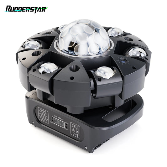 120W 6 Brazos Haz Bola Mágica Luz RGBW Efecto de Escenario Proyector Iluminación DMX Control Remoto Luces Estroboscópicas para Fiesta Club Bar Discoteca