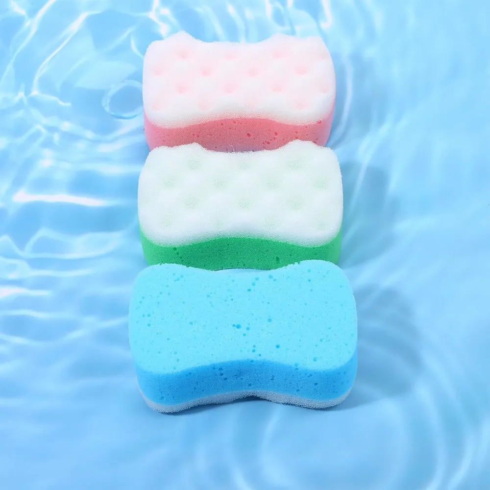 1/3PCS New Soft Bath Sponge Shower Natural Gentle Soothing Body Fiber Exfoliating Shower Sponge Wash Bouquet Bathing Accessories