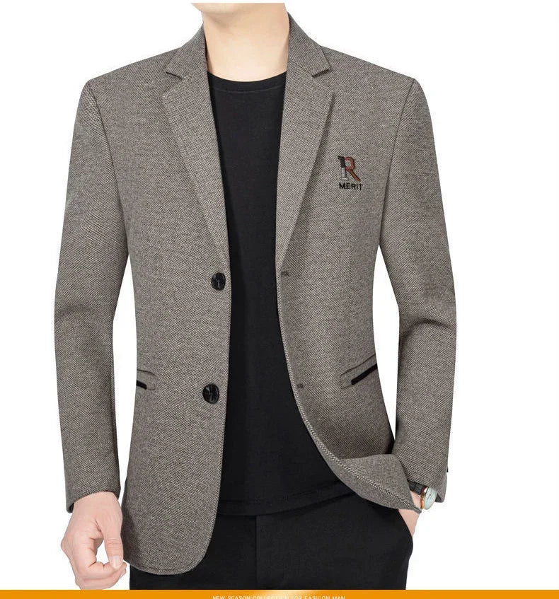 TFETTERS Brand 2025 Spring Business Blazer for Men Solid Autumn Casual Men's Jacket Blazer Fashion Single Breasted Suits Mens