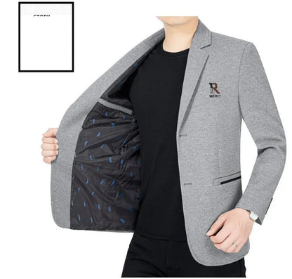 TFETTERS Brand 2025 Spring Business Blazer for Men Solid Autumn Casual Men's Jacket Blazer Fashion Single Breasted Suits Mens
