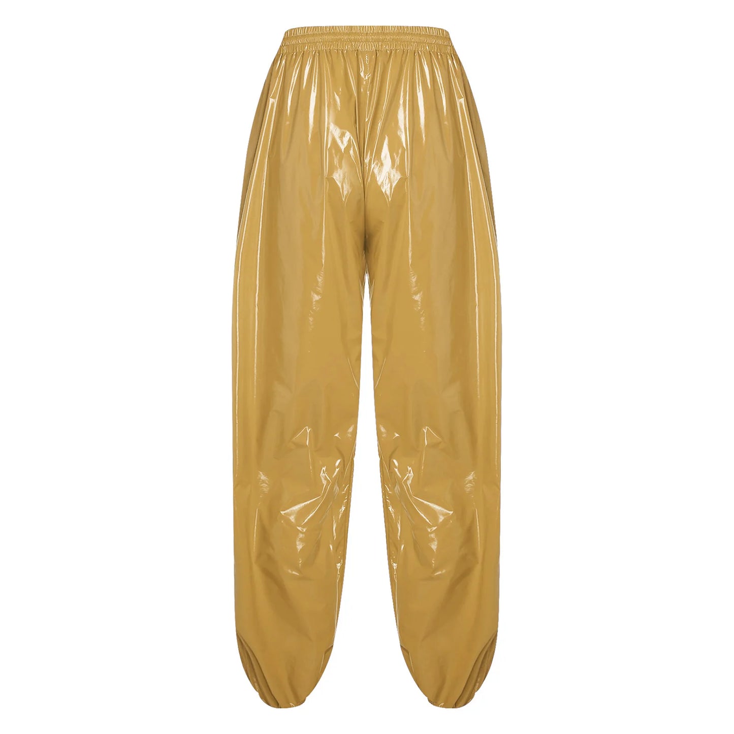 Pantalones Holgados Brillantes para Hombre Y2K con Cordón en la Cintura, Elástico en la Cintura, Bolsillos Laterales, Pantalones de Chándal Holgados y Brillantes, Disfraces de Hip Hop